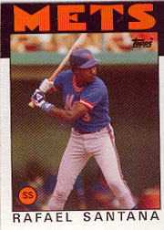 1986 Topps Baseball Cards      587     Rafael Santana